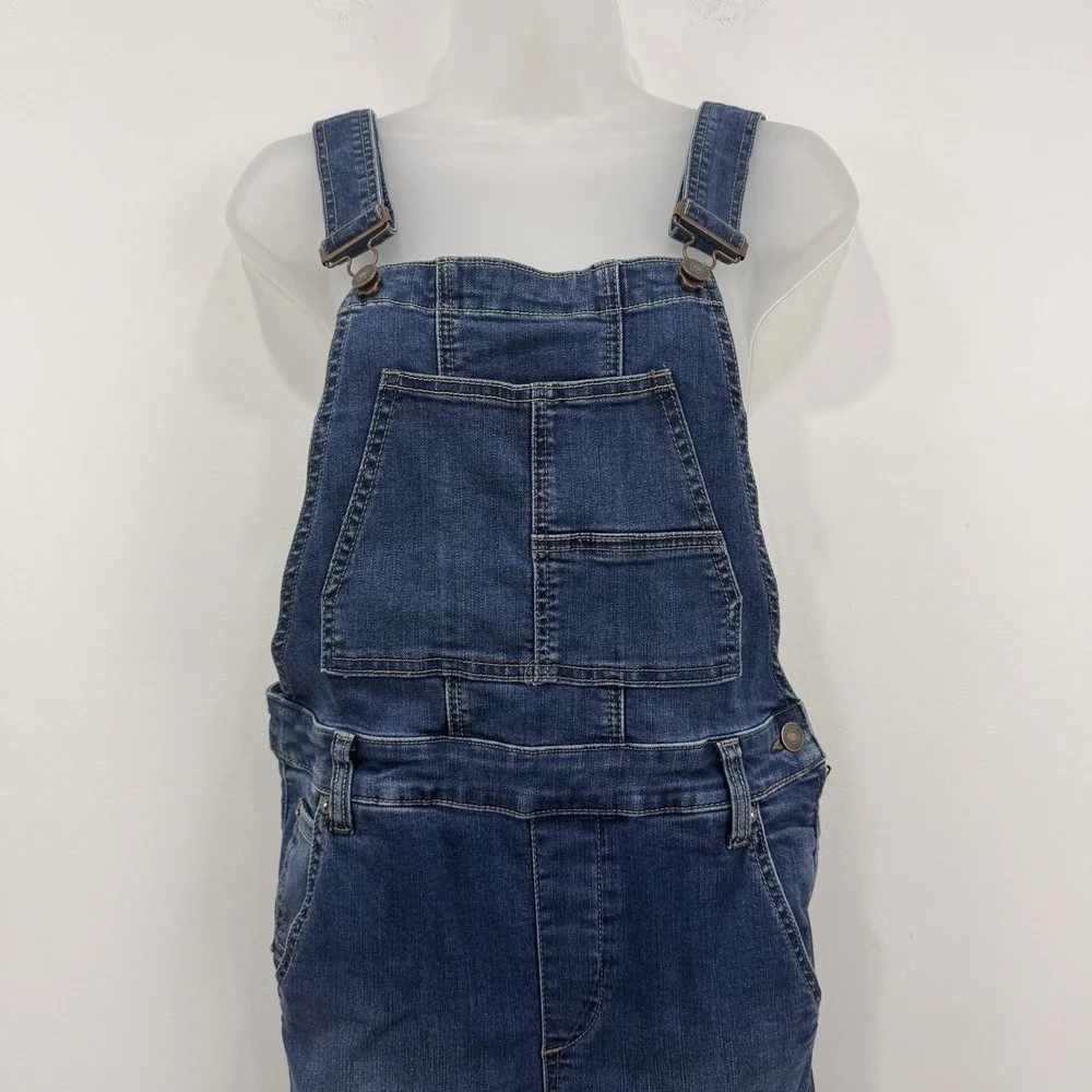 Free People We The Free Carly Flare Denim Overalls 28 Boho Hippie Festival